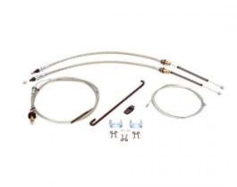 Firebird Parking Brake Cable System Kit, Complete, 1967-1969