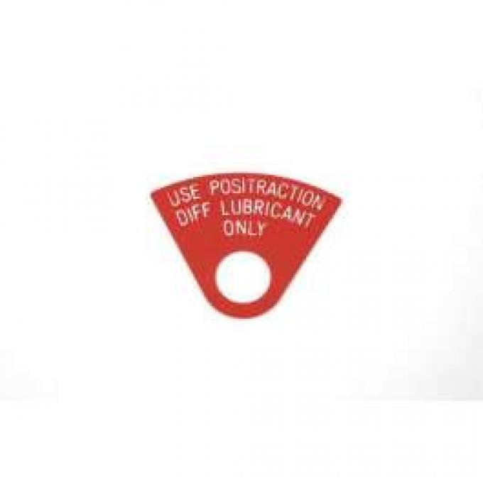 Firebird Positraction Differential Lubricant Tag, 1968-1969