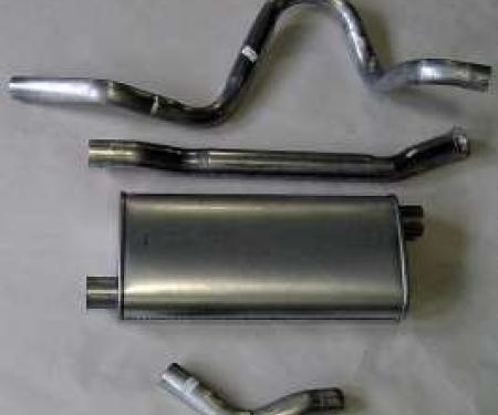 Firebird Exhaust, 4 or 6 Cylinder, Stainless Steel, Single Outlet, 1975-1985