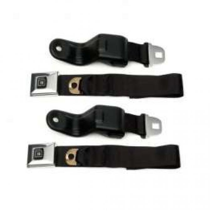 Firebird Seat Belt Sets, Deluxe, Front, 1968-1969