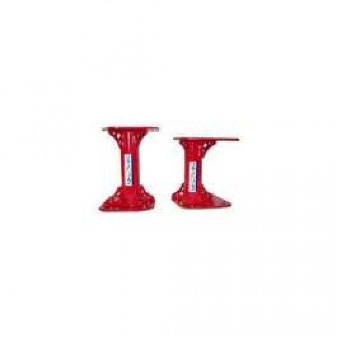 Firebird Motor Mounts, Solid, Tubular, Red, 1998-2002