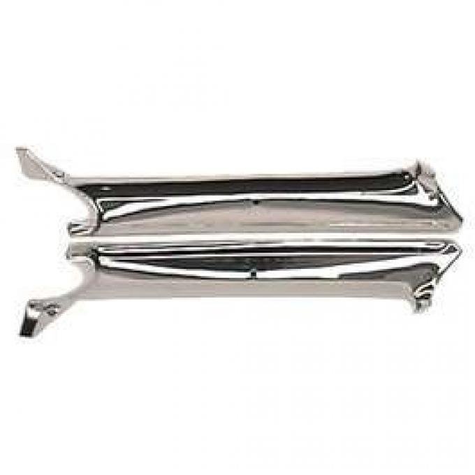 Firebird Pillar Post Moldings, Inner, Chrome, Coupe, 1967