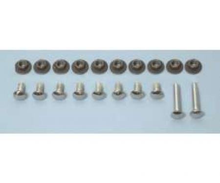 Firebird Bumper Mounting Bolt Set, Front & Rear, Polished Chrome, 1968-1969