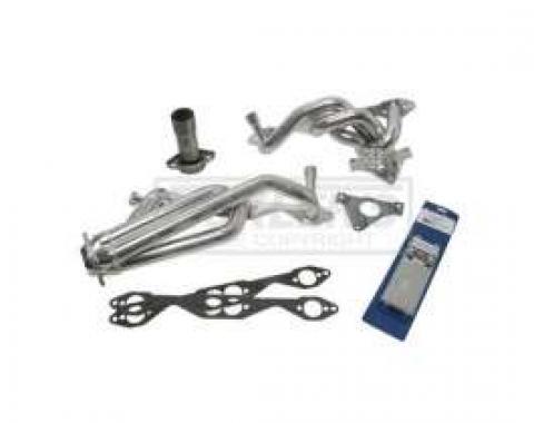 Firebird LT-1 BBK Dual-Cat 1-5/8 Silver Ceramic Shorty Tuned Length Exhaust Header Kit, 1995-1997