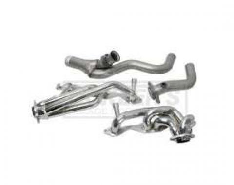 Firebird LT-1 BBK Single-Cat Shorty 1-5/8Silver Ceramic Exhaust Header Kit With Y-Pipe, 1995-1997