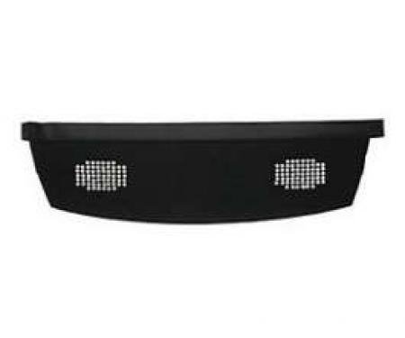 F-Body Rear Package Tray, With Mesh Covered Speaker Cutouts, Black, 1967-1969