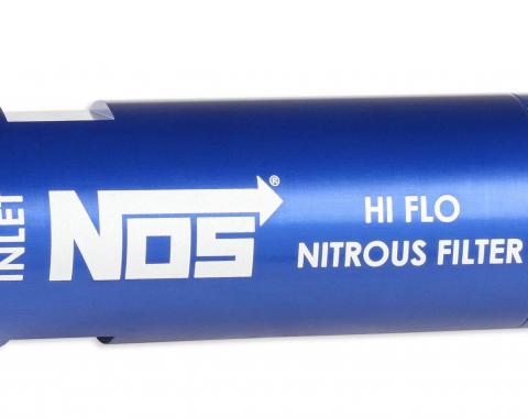 NOS in-Line Hi-Flow Nitrous Filter, 4AN, Blue 15551NOS