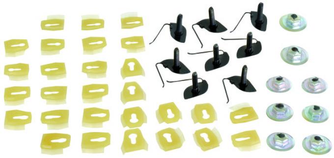 Body Side Molding Clip Kit, 34 Pieces, 1968-1972