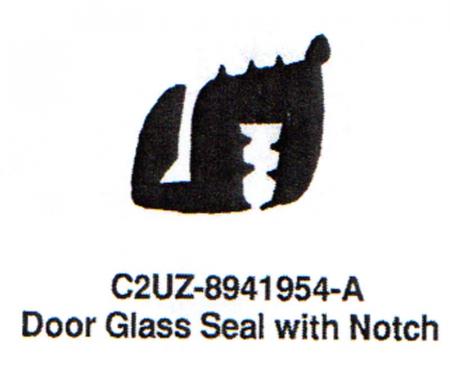 Dennis Carpenter Side or Rear Door Glass Seal - 1961-67 Ford Truck C2UZ-8941954-A