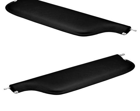 TMI Sun Visors  1967-1969 Chevrolet/Pontiac Camaro/Firebird Coupe, Black Madrid Vinyl 21-81407-2295
