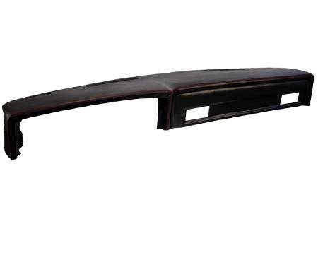 TMI Dash Pad Sport Pattern  1979-1980 Chevrolet/GMC Truck/Blazer/Jimmy, Charcoal Black Verona Vinyl W/Red Stitch 26-83012-6525-RS