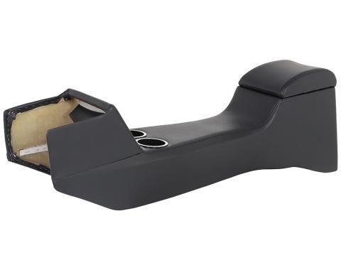 TMI Full Length Console, Sport Pattern  1955-1956 Chevrolet Bel Air, Nomad, 210, 510/ Hardtop, Sedan & Wagon, Black Madrid Vinyl W/Black Stitch 25-83500-2295-BKS