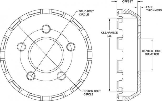 Wilwood Brakes Big Brake Dynamic Lug Drive - Flared Bell 170-14910