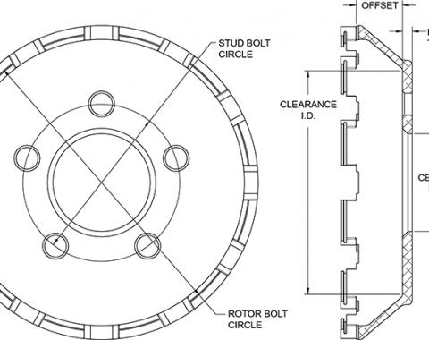 Wilwood Brakes Big Brake Dynamic Lug Drive - Flared Bell 170-14911