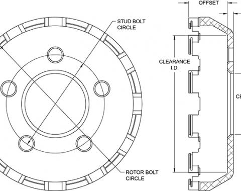 Wilwood Brakes Big Brake Dynamic Lug Drive - Flared Bell 170-14910