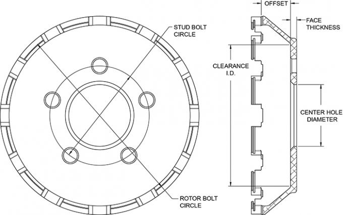 Wilwood Brakes Big Brake Dynamic Lug Drive - Flared Bell 170-14911