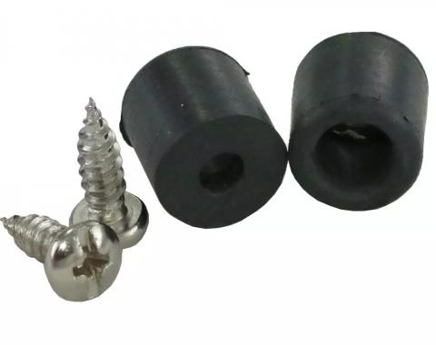 Corvette Decklid Stops, With Screws, 1956-1962
