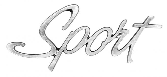 Emblem, Quarter Panel "Sport" without Paint, 1970