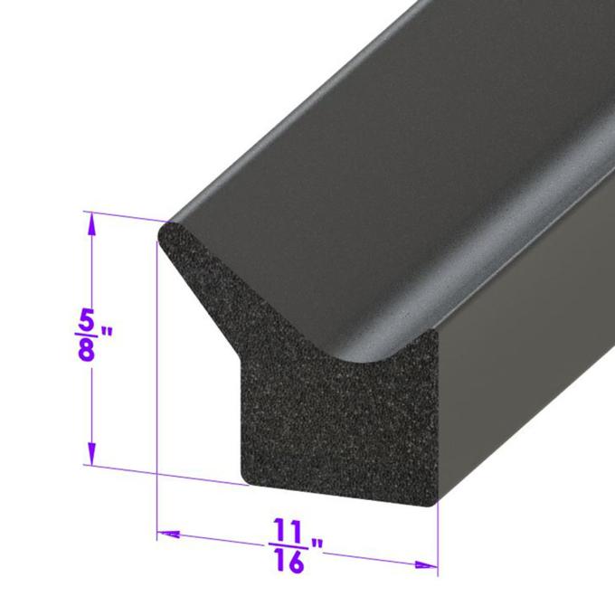 Metro Moulded Parts Extrusion. 9/16" X 13/16". Sold by the Foot LP 80-S