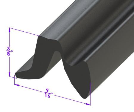 Metro Moulded Parts Fender Skirt Seal. Sold by the Foot LP 111-B