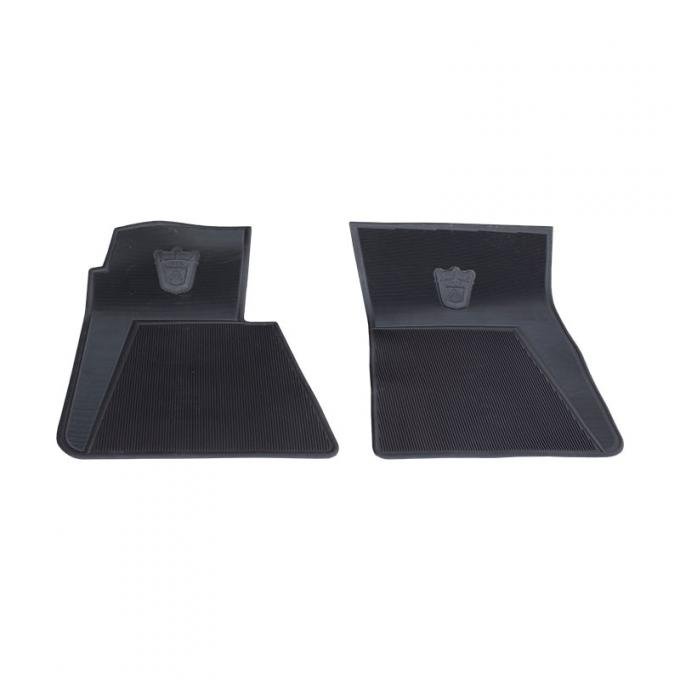 Dennis Carpenter Front Floor Mats - Black - 1957-64 Ford Truck, 1960-68 Ford Car C0AB-6213086-BL