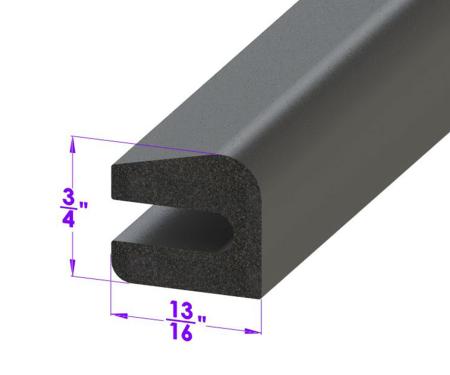 Metro Moulded Parts Trunk Seal. Sponge Rubber. Sold by the Foot LP 51-A