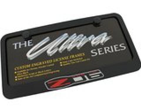 Black Z06 Elite License Plate Frame, Z06 Logo