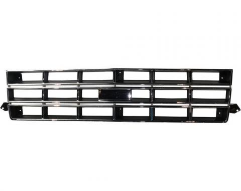 S10 / Pickup / Blazer Front Grille, Chrome / Silver / Black, 1982-1990