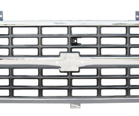 Key Parts '88-'93 Chrome and Black Grille for Trucks with Composite Headlights 0852-043G