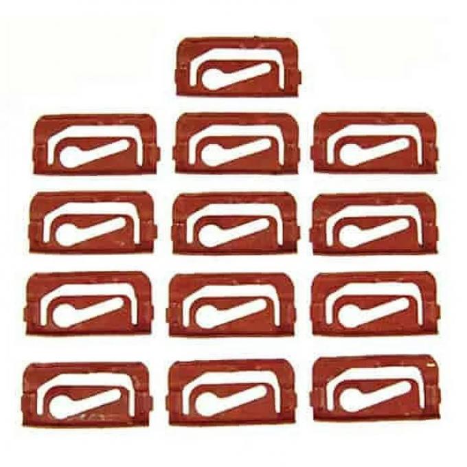 Redline Restomotive® 1967-1969 Camaro / Firebird Windshield Molding Clip Set, Coupe