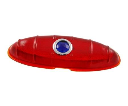 Dennis Carpenter Taillight Lens - w/Blue Dot - 1949-50 Ford Car 8A-13450-BD