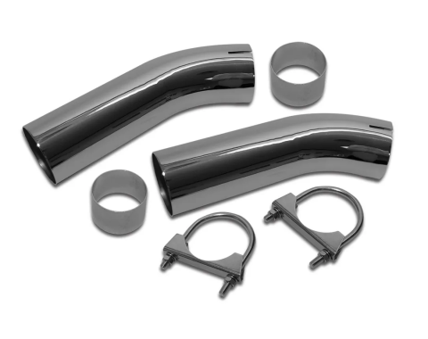 Corvette Exhaust Extensions, Curved Non-Flared, 1974-1982