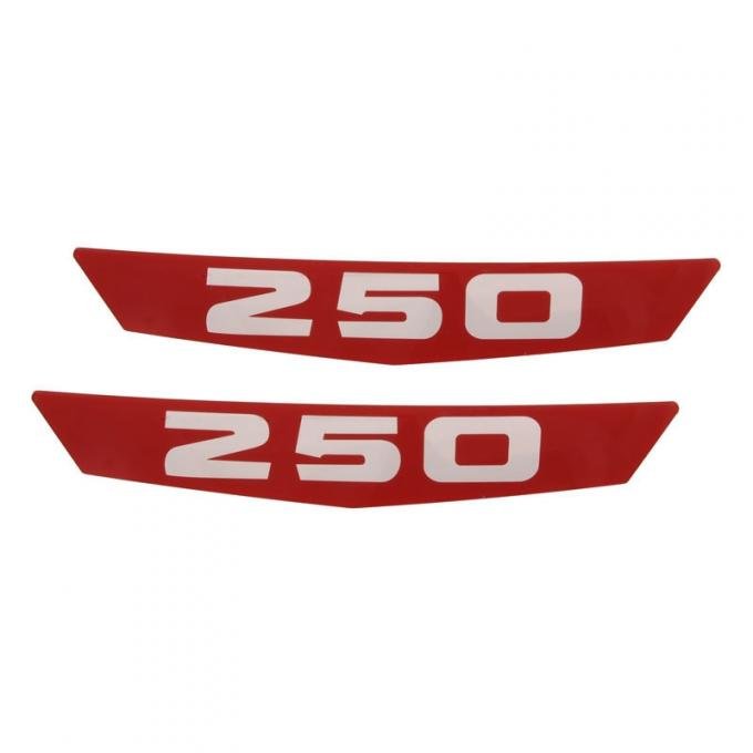 Dennis Carpenter Hood Side Emblem Plastic Insert - "250" - 1963-64 Ford Truck C3TZ-16719-250