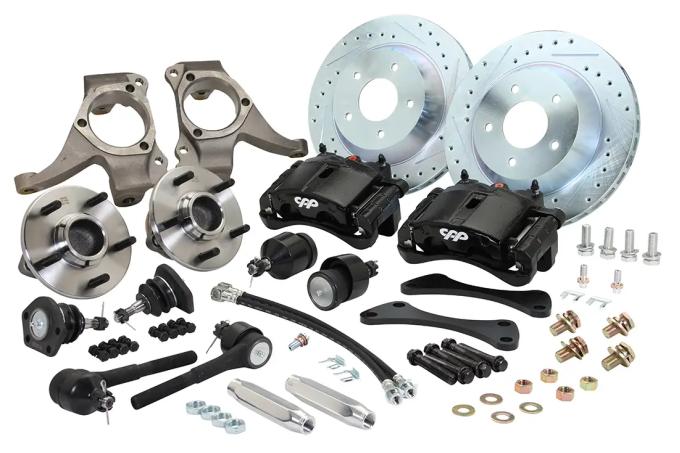Classic Performance Front Big Brake Kit with 2.5" X-10 Modular Drop Spindles, 1971-72 C10 7172SWBK-X10-5