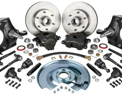 Classic Performance Front Disc Brake Kit with 2.5" Drop Spindles with Ball Joints, Tie Rods & Sleeves 6370SWBK-6D