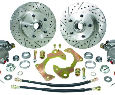 Classic Performance Front Disc Brake Kit for OEM Drum Brake Spindles for 60-62 1/2 Ton Chevy Truck, 11" Vented Rotor, 5 x 4.75 6370WBK-5