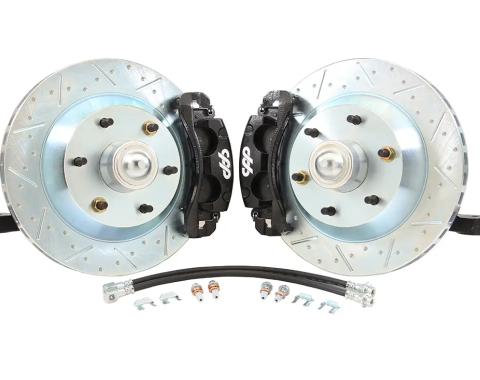 Classic Performance 13" Front Big Brake Kit with 2.5" Modular Drop Spindles and Black Calipers for 60-62 Chevy 1/2 Ton Truck 6x5.5 6062SWBK-65213
