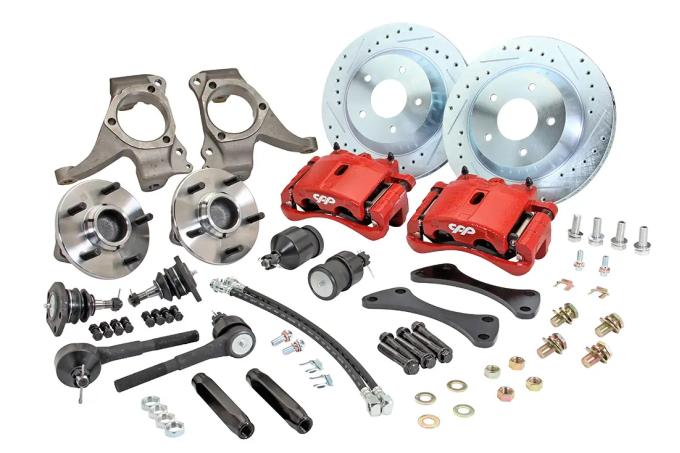 Classic Performance Front Big Brake Kit with 2.5" X-10 Modular Drop Spindles, 1971-72 C10 7172SWBK-X10-5R