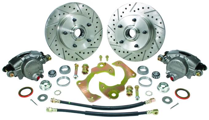 Classic Performance Front Disc Brake Kit for OEM Drum Brake Spindles for 60-62 1/2 Ton Chevy Truck, 11" Vented Rotor, 5 x 4.75 6370WBK-5