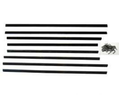 Belt Weatherstrip Kit - Doors and Rear Quarter Windows - 8 Pieces - 2 Door Hardtop