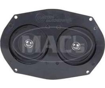 Dual Front Speaker Assembly - Dash Mount - 60 Watt - 6 x 9 - For Cars Without Air Conditioning