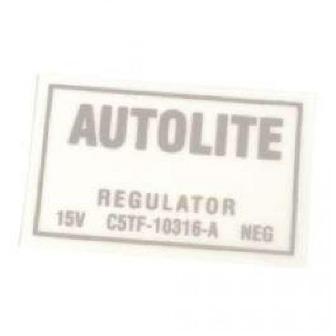 Voltage Regulator Decal - With Air Conditioning - Autolite