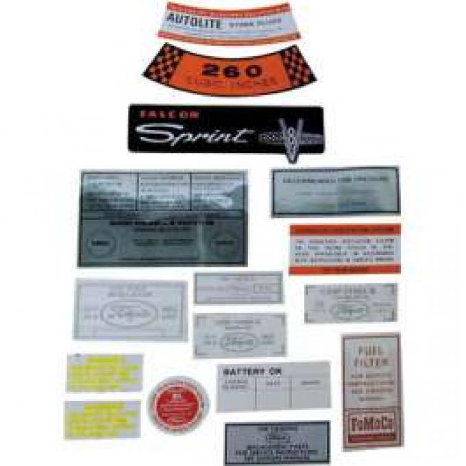 Decal Kit, All Except Convertible - 351C - AC, Fairlane, Torino, 1970