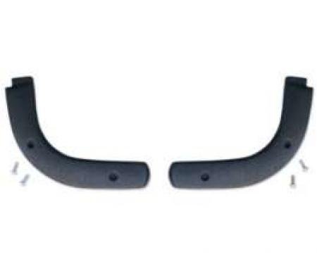 Bench Seat Hinge Covers - Black Plastic With Correct Grain