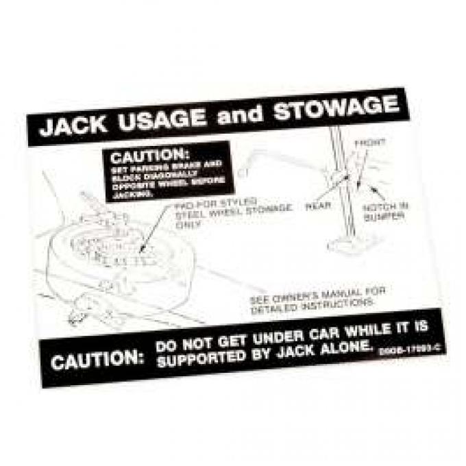 Decal - Jack Instructions - Styled Wheels