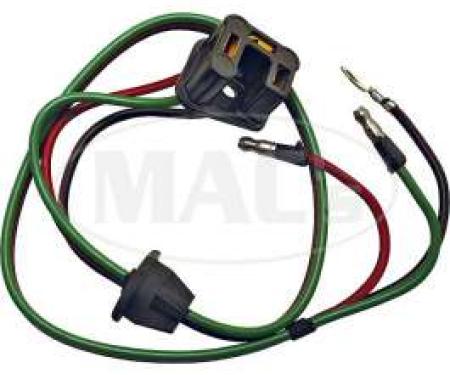 Headlight Socket Wire - PVC Wire - Left - With Full Length Ground Wire - With Grommet - 22 Long
