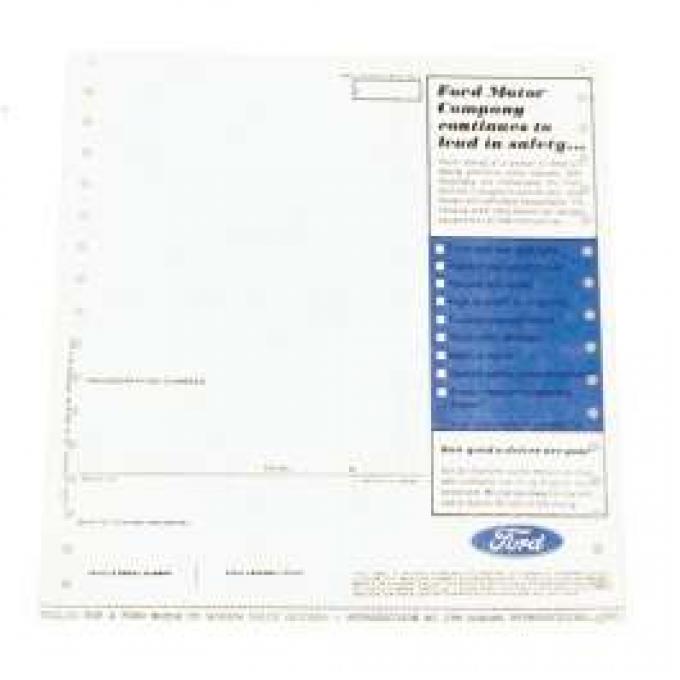 New Car Window Price Sticker