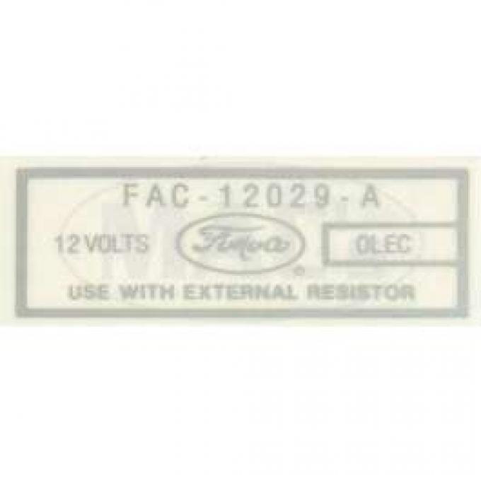 Coil Decal, Mercury, 1959-1964