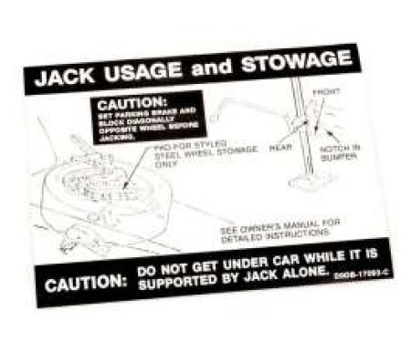 Decal - Jack Instructions - Styled Wheels