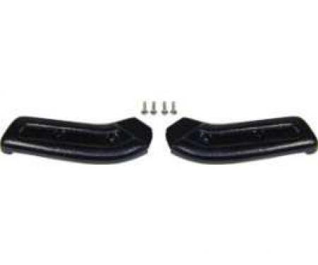 Bucket Seat Hinge Covers - Outer - Black Plastic With Correct Grain